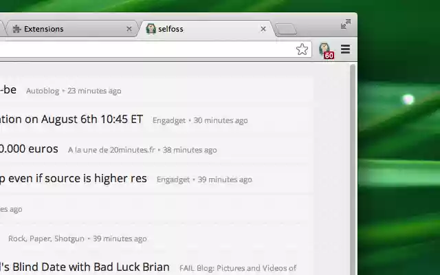 Selfoss Companion  from Chrome web store to be run with OffiDocs Chromium online