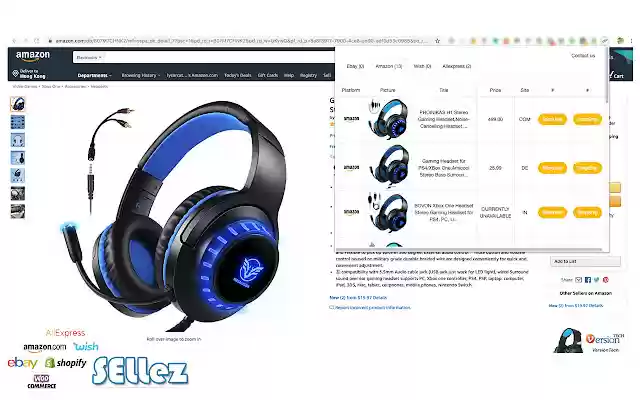 Sellez Price Comparer  from Chrome web store to be run with OffiDocs Chromium online