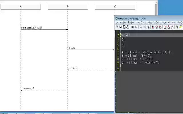 Seq Diag Viewer מחנות האינטרנט של Chrome שיופעל עם OffiDocs Chromium באינטרנט