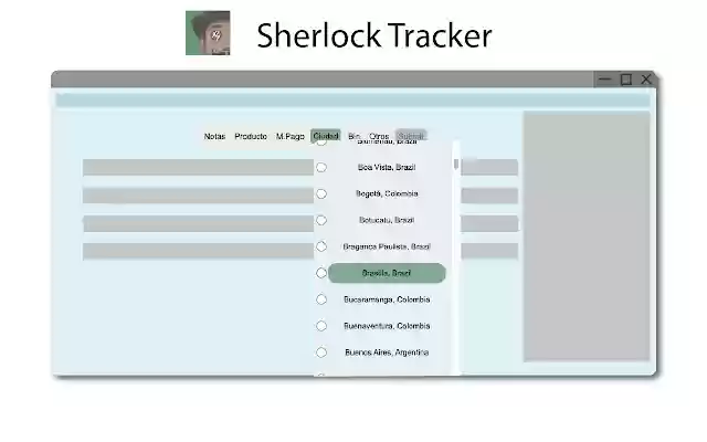 Sherlock Tarcker  from Chrome web store to be run with OffiDocs Chromium online