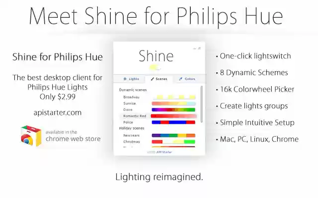 Shine для Philips Hue из интернет-магазина Chrome будет работать с онлайн-версией OffiDocs Chromium