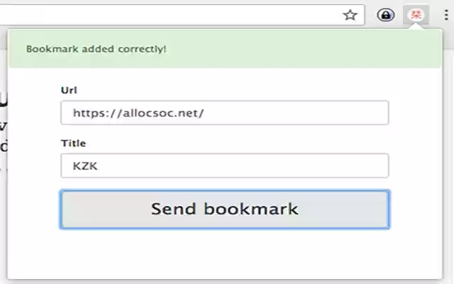 Shiori create bookmarks extension  from Chrome web store to be run with OffiDocs Chromium online