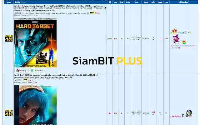 SiamBIT Plus Screenshot, Magnet, Auto Thank  from Chrome web store to be run with OffiDocs Chromium online