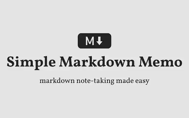 ക്രോം വെബ് സ്റ്റോറിൽ നിന്നുള്ള ലളിതമായ മാർക്ക്ഡൗൺ മെമ്മോ, OffiDocs Chromium ഓൺലൈനിൽ പ്രവർത്തിക്കും