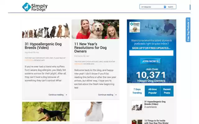 SimplyForDogs จาก Chrome เว็บสโตร์เพื่อใช้งานร่วมกับ OffiDocs Chromium ออนไลน์