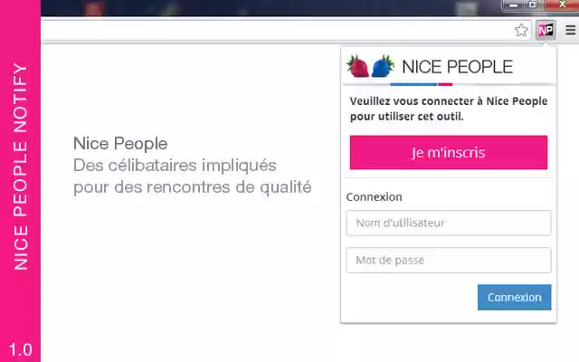 Trang web đối chiếu Nice People từ cửa hàng Chrome trực tuyến sẽ được chạy với OffiDocs Chromium trực tuyến