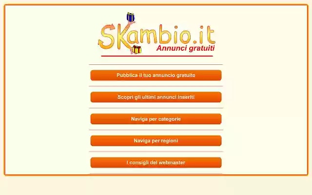 Skambio.it Annunci gratuiti  from Chrome web store to be run with OffiDocs Chromium online