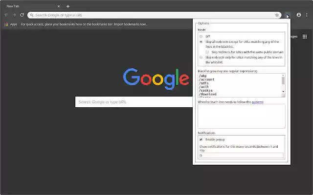 Skip Redirect  from Chrome web store to be run with OffiDocs Chromium online