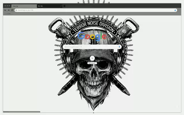 Skull and gun pattern  from Chrome web store to be run with OffiDocs Chromium online