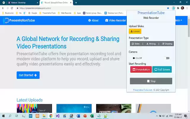 Slideator Recorder  from Chrome web store to be run with OffiDocs Chromium online