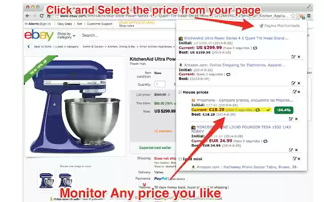 Smart Price Monitor  from Chrome web store to be run with OffiDocs Chromium online