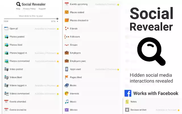 Social Revealer  from Chrome web store to be run with OffiDocs Chromium online