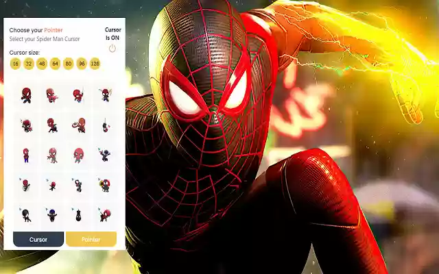 Spider Man Cursor  from Chrome web store to be run with OffiDocs Chromium online