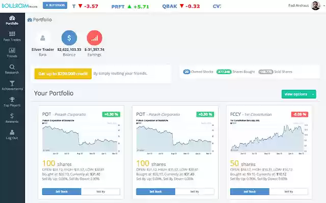 Stock Market Game  from Chrome web store to be run with OffiDocs Chromium online