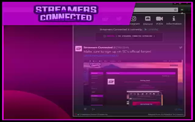 从 Chrome 网上商店连接的 Streamers 将与 OffiDocs Chromium 在线运行