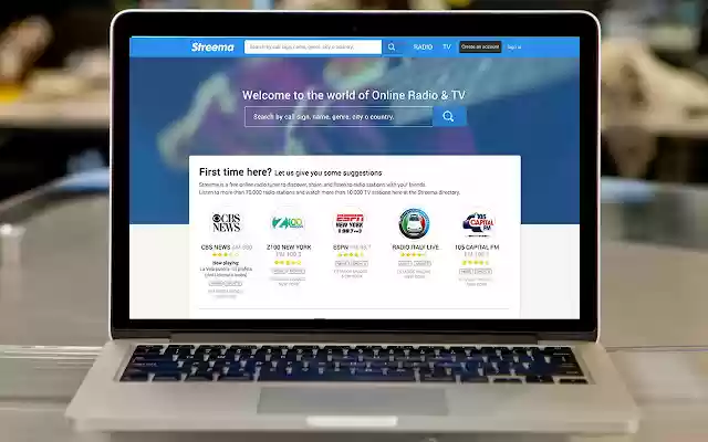 Streema Radio  TV  from Chrome web store to be run with OffiDocs Chromium online