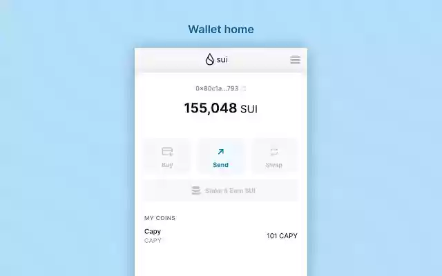 Sui Wallet  from Chrome web store to be run with OffiDocs Chromium online