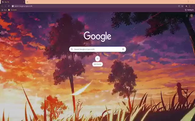 Sunset Meadow Wallpaper Theme  from Chrome web store to be run with OffiDocs Chromium online