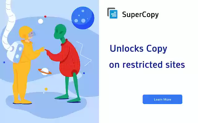 SuperCopy Chrome 웹 스토어에서 복사를 활성화하여 OffiDocs Chromium 온라인으로 실행