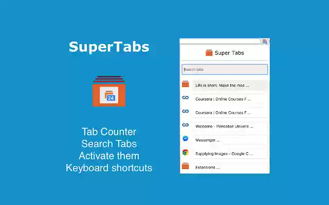 SuperTabs  from Chrome web store to be run with OffiDocs Chromium online