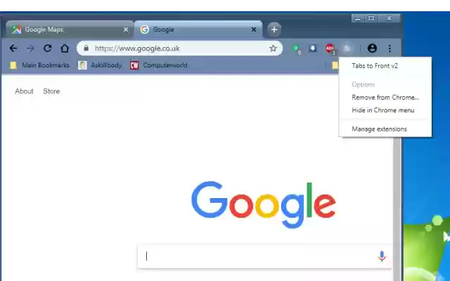 Tabs to Front v2 из интернет-магазина Chrome будут работать с OffiDocs Chromium онлайн