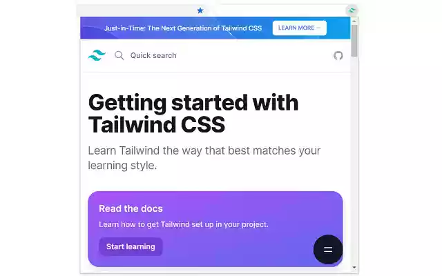 Tailwindcss Extension  from Chrome web store to be run with OffiDocs Chromium online