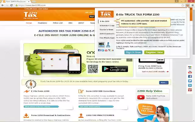 Tax2290.com  from Chrome web store to be run with OffiDocs Chromium online