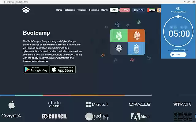 Pemasa TechCampus daripada kedai web Chrome untuk dijalankan dengan OffiDocs Chromium dalam talian