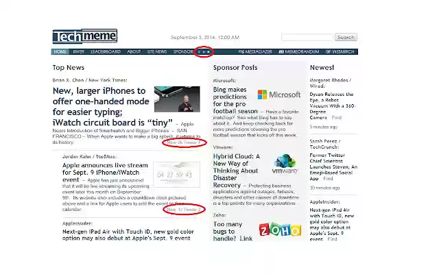 Techmeme Less  from Chrome web store to be run with OffiDocs Chromium online