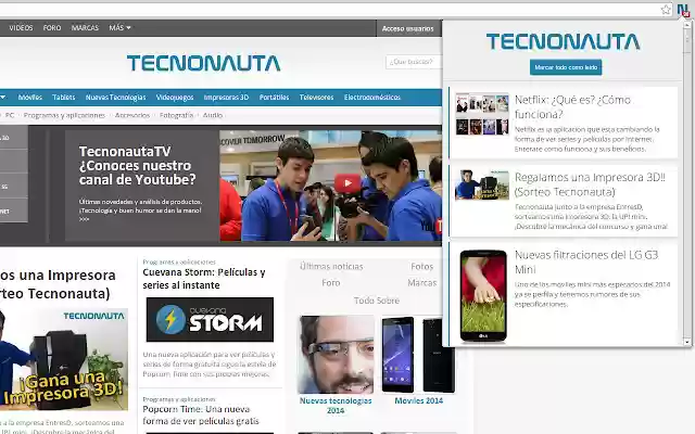 Tecnonauta (Notificador)  from Chrome web store to be run with OffiDocs Chromium online