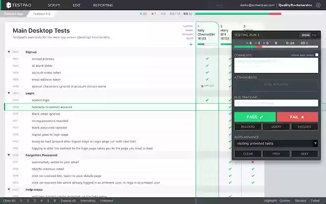 แผ่นทดสอบจาก Chrome เว็บสโตร์ที่จะรันด้วย OffiDocs Chromium ทางออนไลน์