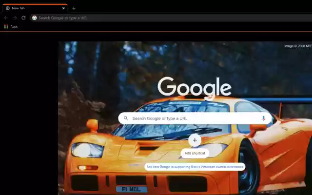 Theme with Orange highlighted active tab  from Chrome web store to be run with OffiDocs Chromium online