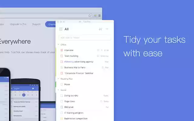 TickTick Todo  Task List  from Chrome web store to be run with OffiDocs Chromium online