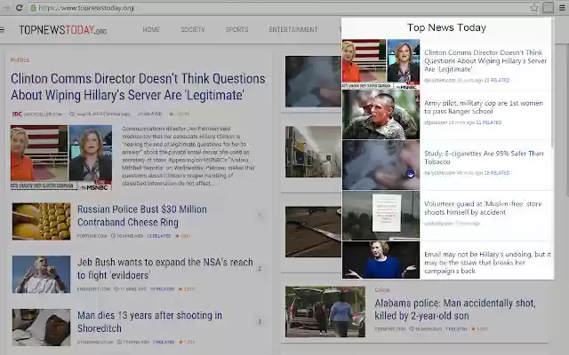 TopNewsToday  from Chrome web store to be run with OffiDocs Chromium online