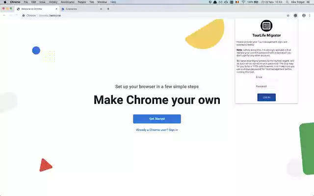 TourLife Migrator  from Chrome web store to be run with OffiDocs Chromium online