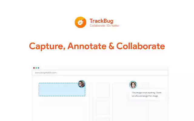 TrackBug จาก Chrome เว็บสโตร์ที่จะรันด้วย OffiDocs Chromium ทางออนไลน์