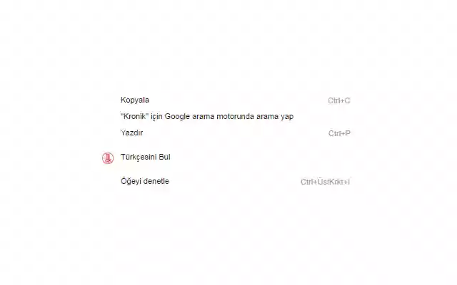 Türkçesini Bul  from Chrome web store to be run with OffiDocs Chromium online