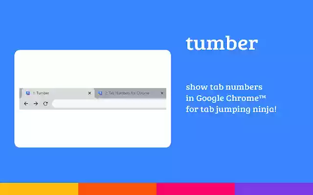 Tumber Tab Numbers for Google Chrome™ from Chrome web store to be run with OffiDocs Chromium online Tumber Tab Numbers for Google Chrome™ from Chrome web store to be run with OffiDocs Chromium online