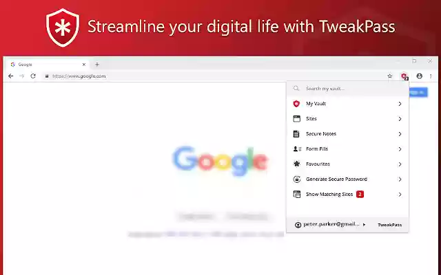 TweakPass: Free Password Manager  from Chrome web store to be run with OffiDocs Chromium online