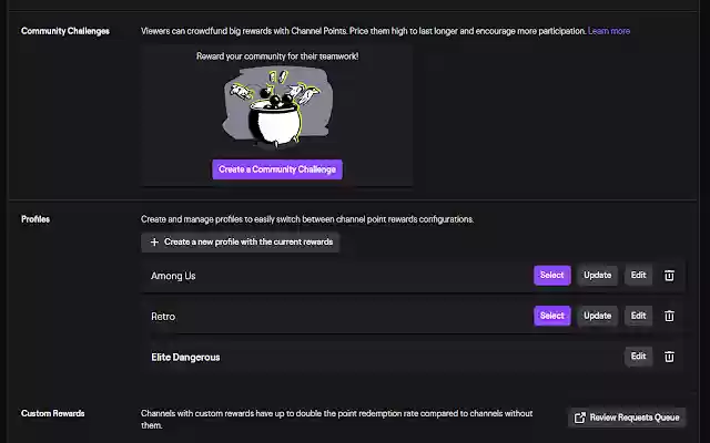 Twitch Profiles  from Chrome web store to be run with OffiDocs Chromium online