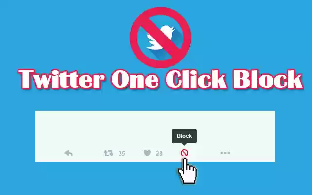 Twitter One Click Block  from Chrome web store to be run with OffiDocs Chromium online