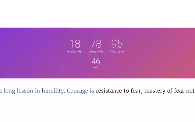 Typing Test (Typing Speed Test / WPM Test) from Chrome web store to be run with OffiDocs Chromium online Typing Test (Typing Speed Test / WPM Test) from Chrome web store to be run with OffiDocs Chromium online