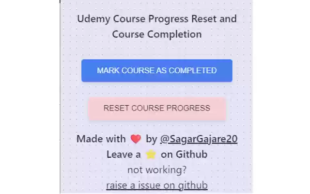 Udemy Progress Reset and Completer from Chrome web store to be run with OffiDocs Chromium online Udemy Progress Reset and Completer from Chrome web store to be run with OffiDocs Chromium online