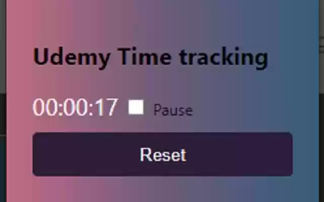 udemy time tracker  from Chrome web store to be run with OffiDocs Chromium online