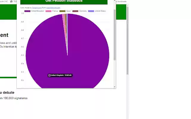 UK Parliment Petition Statistics  from Chrome web store to be run with OffiDocs Chromium online