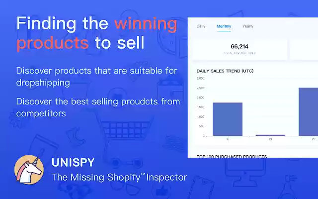 UNISPY: Shopify Inspector Sales Tracking Spy  from Chrome web store to be run with OffiDocs Chromium online