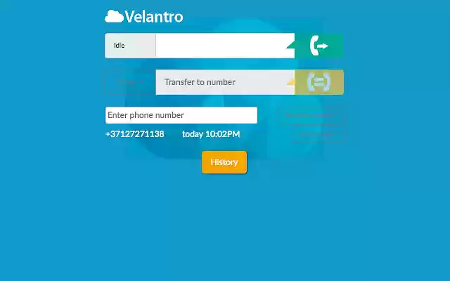 Strumento Velantro Click to Call + Review dal Chrome Web Store da eseguire con OffiDocs Chromium online