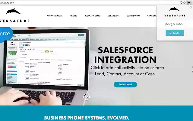 Versature Dialer  from Chrome web store to be run with OffiDocs Chromium online