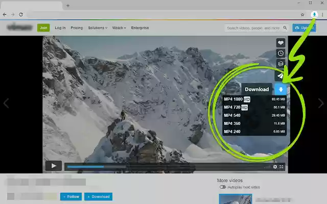 Video Downloader For Vimeo  from Chrome web store to be run with OffiDocs Chromium online