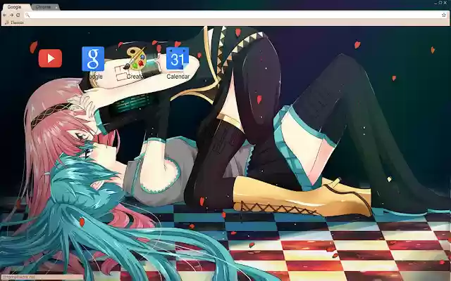 vocaloid Hatsune Miku et Luka 1366x768 de la boutique en ligne Chrome à exécuter avec OffiDocs Chromium en ligne